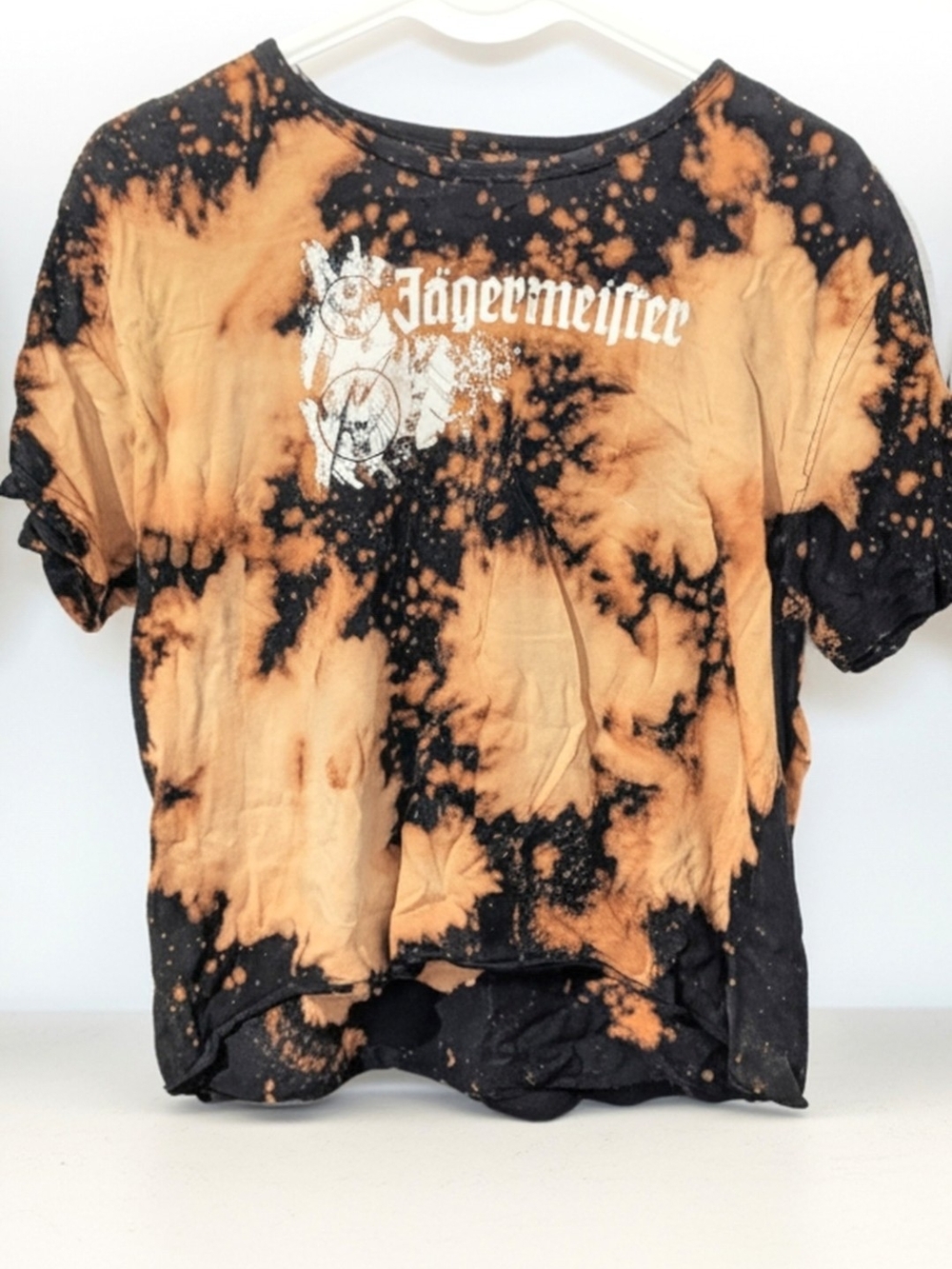 Custom Jägermeister Bleach Wash Distressed Graphic Tee